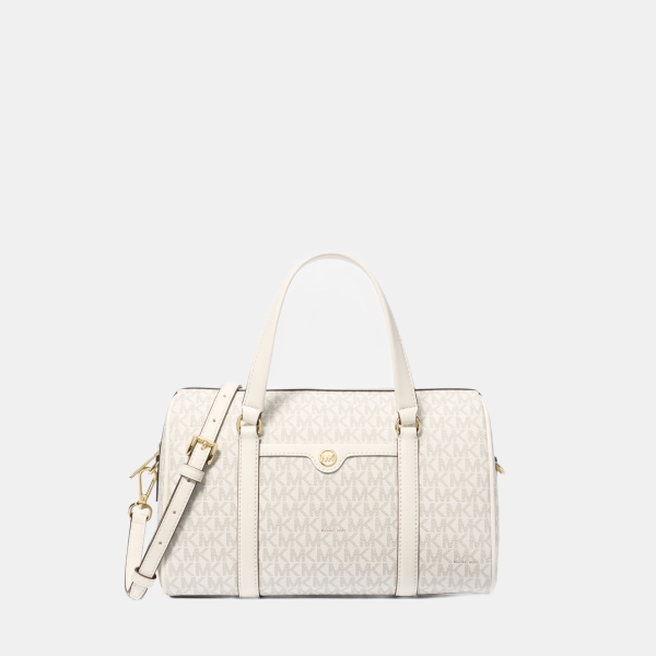 Michael Kors Outlet Jet Set Travel Medium Signature Logo Duffel Crossbody Bag