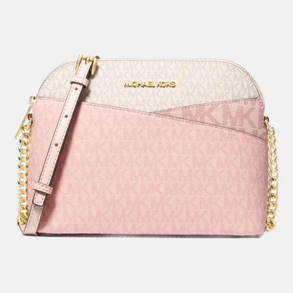Michael Kors Outlet Jet Set Travel Medium Color-Block Signature Logo Crossbody Bag