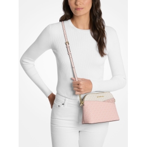 Jet Set Travel Medium Color-Block Signature Logo Crossbody Bag - PWD BLSH MLT - Image 4