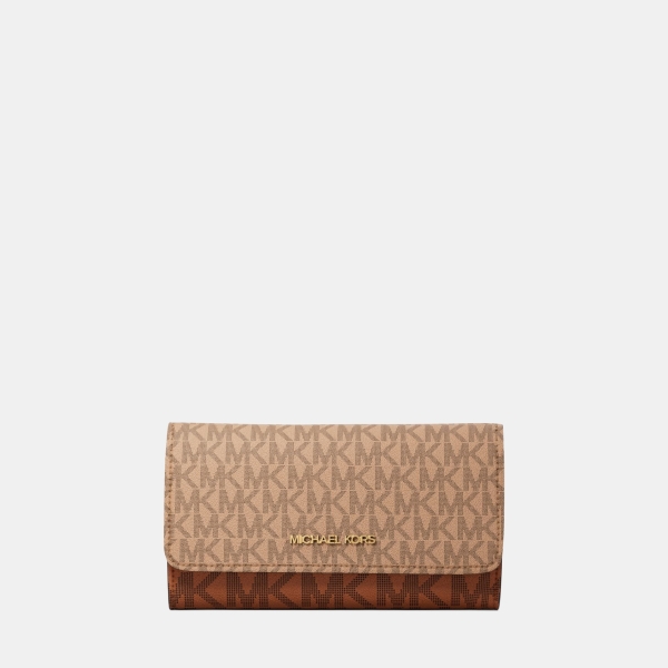 Jet Set Large Signature Logo Tri-Fold Wallet
