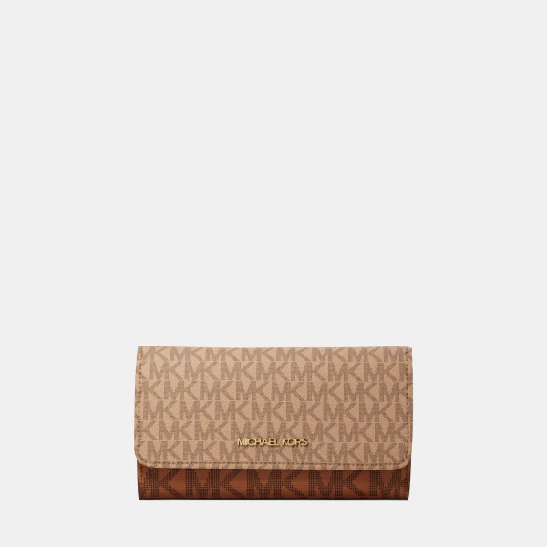 Jet Set Large Signature Logo Tri-Fold Wallet