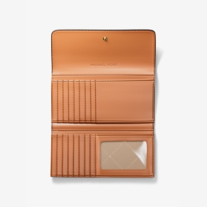 Jet Set Large Signature Logo Tri-Fold Wallet - CAMEL MLT - Image 3