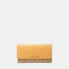 Michael Kors Outlet Jet Set Large Signature Logo Tri-Fold Wallet