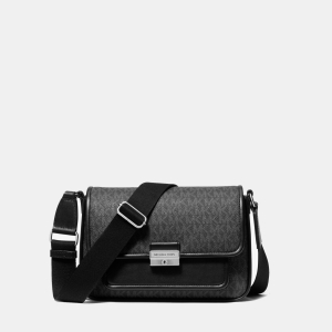 Bradshaw Medium Signature Logo Messenger Bag - Black