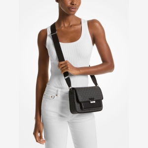 Michael Kors Outlet Bradshaw Medium Signature Logo Messenger Bag - Image 5