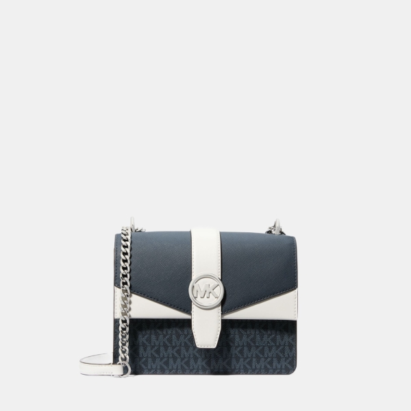Michael Kors Outlet Greenwich Small Color-Block Signature Logo Crossbody Bag - ADMIRL MULTI