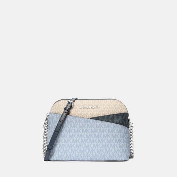 Jet Set Travel Color-Block Signature Logo Crossbody Bag