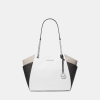 Jet Set Large Color-Block Signature Logo Shoulder Bag