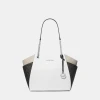 Jet Set Large Color-Block Signature Logo Shoulder Bag