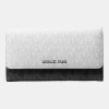 Michael Kors Outlet Jet Set Travel Signature Logo Tri-Fold Wallet