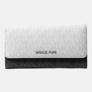 Michael Kors Outlet Jet Set Travel Signature Logo Tri-Fold Wallet