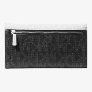 Michael Kors Outlet Jet Set Travel Signature Logo Tri-Fold Wallet - Image 4
