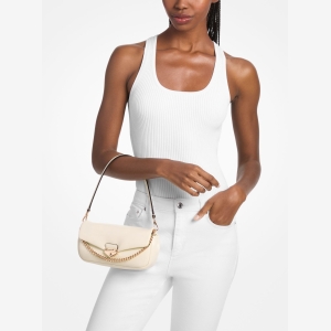 Michael Kors Outlet Soho Small Convertible Shoulder Bag - LT CREAM - Image 4