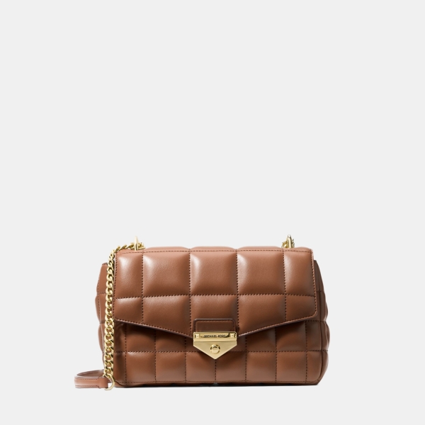 Soho Large Quilted Shoulder Bag - LUGGAGE