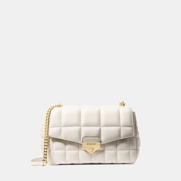 Soho Large Quilted Shoulder Bag - LT CREAM