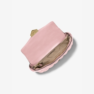 Michael Kors Outlet Soho Large Quilted Shoulder Bag - POWDER BLUSH - Image 3