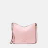 Michael Kors Outlet Nayla Medium Pebbled Leather Messenger Bag - POWDER BLUSH