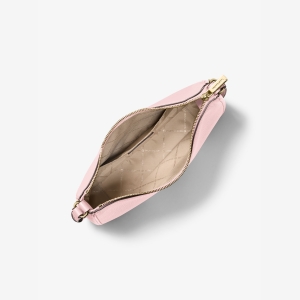 Michael Kors Outlet Nayla Medium Pebbled Leather Messenger Bag - POWDER BLUSH - Image 3