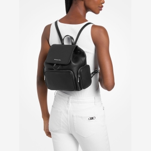 Michael Kors Outlet Merritt Small Pebbled Leather Cargo Backpack - Image 4
