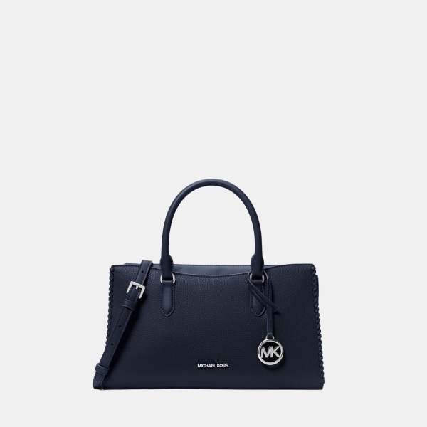 Michael Kors Outlet Arden Medium Top-Zip Satchel - NAVY