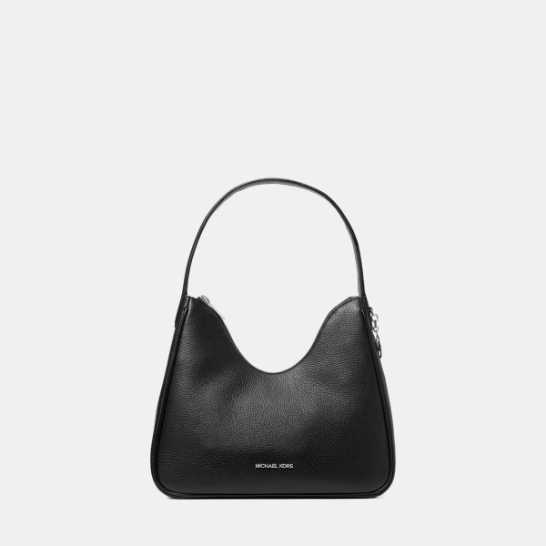 Michael Kors Outlet Nayla Small Pebbled Leather Hobo Shoulder Bag