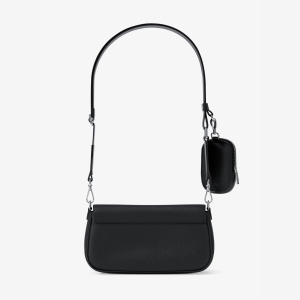 Michael Kors Outlet Jet Set Travel Small Pebbled Leather Crossbody Bag With Pouch - BLACK - Image 6