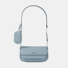 Michael Kors Outlet Jet Set Travel Small Pebbled Leather Crossbody Bag With Pouch - PALE OCEAN