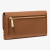Michael Kors Outlet Jet Set Travel Crossgrain Leather Tri-Fold Wallet - LUGGAGE - Image 4