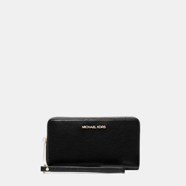 Michael Kors Outlet Large Pebbled Leather Smartphone Wristlet