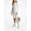 Charlotte Large Logo and Leather Top-Zip Tote Bag - Vanilla - Image 4