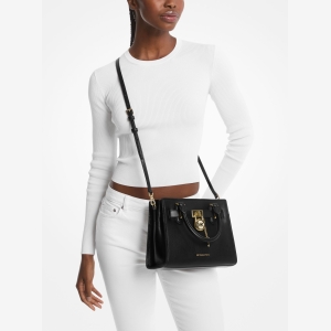 Michael Kors Outlet Hamilton Small Leather Satchel - Image 4