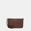 Jet Set Small Signature Logo Convertible Wristlet - Brown