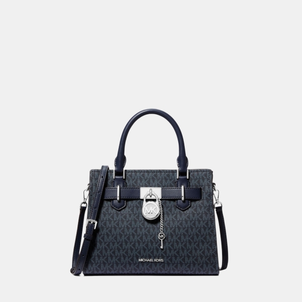 Michael Kors Outlet Hamilton Small Signature Logo Satchel