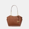 Michael Kors Outlet Jet Set Large Saffiano Leather Shoulder Bag - LUGGAGE