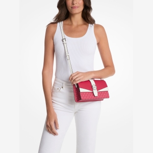 Michael Kors Outlet Greenwich Medium Signature Logo Convertible Shoulder Bag - Image 4