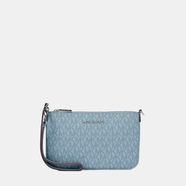 Michael Kors Outlet Jet Set Small Signature Logo Convertible Wristlet