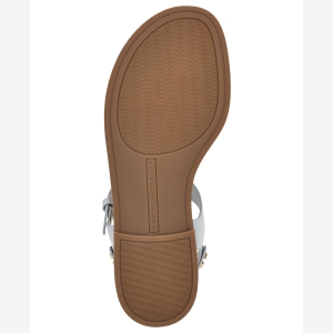 Tommy Hilfiger Women's Bennia Flat Thong Sandals - Light Blue Patent - Image 6