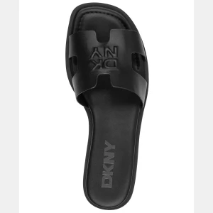 DKNY Women's Columba Slide Flat Sandals - Black Smooth - Image 5