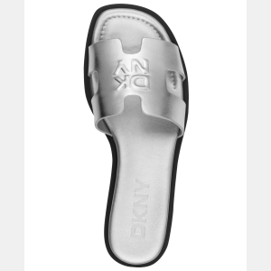 DKNY Women's Columba Slide Flat Sandals - Silver Metallic - Image 5