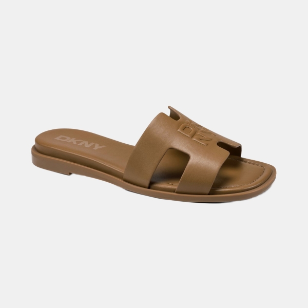 DKNY Women's Columba Slide Flat Sandals - Brown
