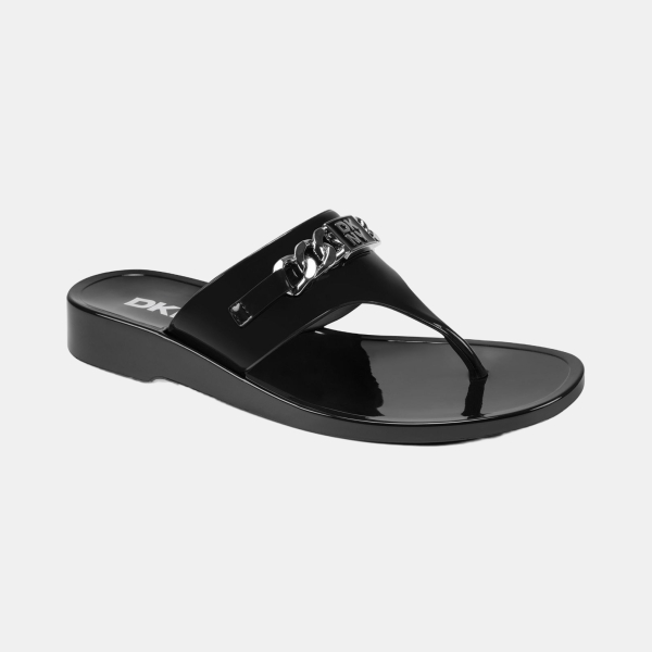 DKNY Women's Vasi Thong Jelly Flat Sandals