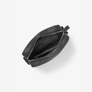 Michael Kors Outlet Cooper Signature Logo Flight Bag - BLACK - Image 3