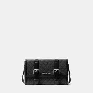 Michael Kors Outlet Cooper Signature Logo Trunk Crossbody Bag - BLACK