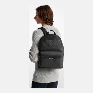 Michael Kors Outlet Cooper Signature Logo Backpack - BLACK - Image 5