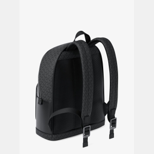 Michael Kors Outlet Cooper Medium Pebbled Leather and Signature Logo Commuter Backpack - BLACK - Image 6
