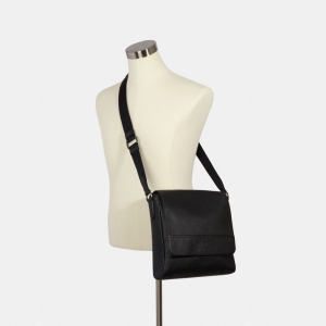 Coach Houston Map Bag In Signature Canvas - Gunmetal/Black - Image 6