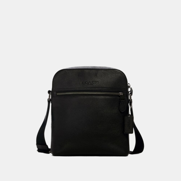 Coach Houston Flight Bag In Signature Canvas - Gunmetal/Black
