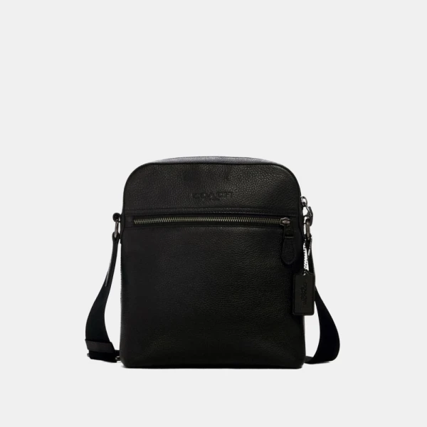 Coach Houston Flight Bag In Signature Canvas - Gunmetal/Black