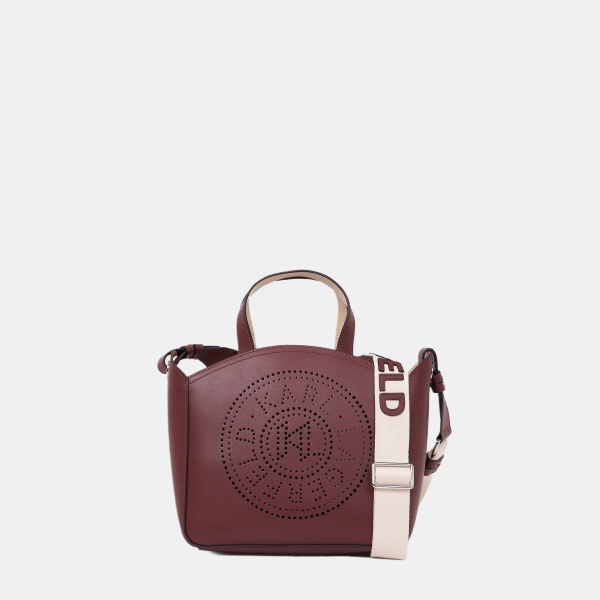 Karl Lagerfeld K/Circle perforated small tote bag