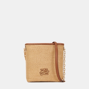 Karl Lagerfeld K/Autograph woven small bucket bag